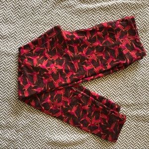 Lularoe humming bird leggings worn once